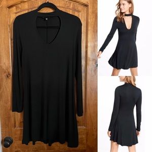 Express Choker Neck Shift Dress